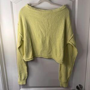 We The Free Cropped Knit Cotton Sweater